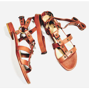 Stuart Weitzman Brown Leather Sandals Size 7